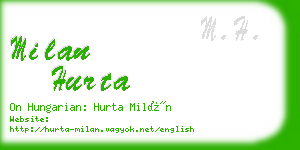 milan hurta business card